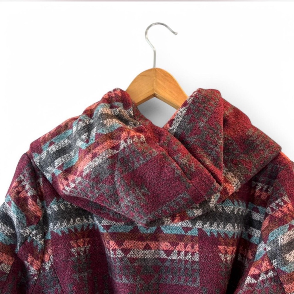 Mossimo Hooded Aztec Pattern Coat - image 5